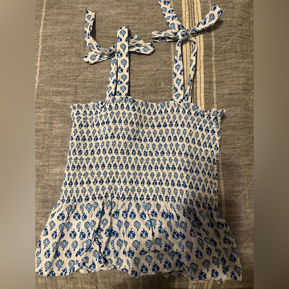 j. Crew smocked top.